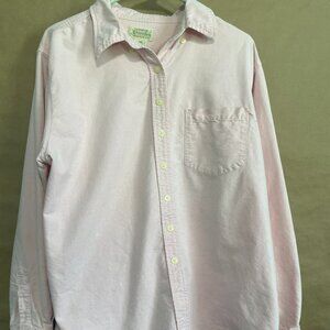 St John's Bay Pink Button Down Long-sleeved Shirt, Women's Plus Size 16W